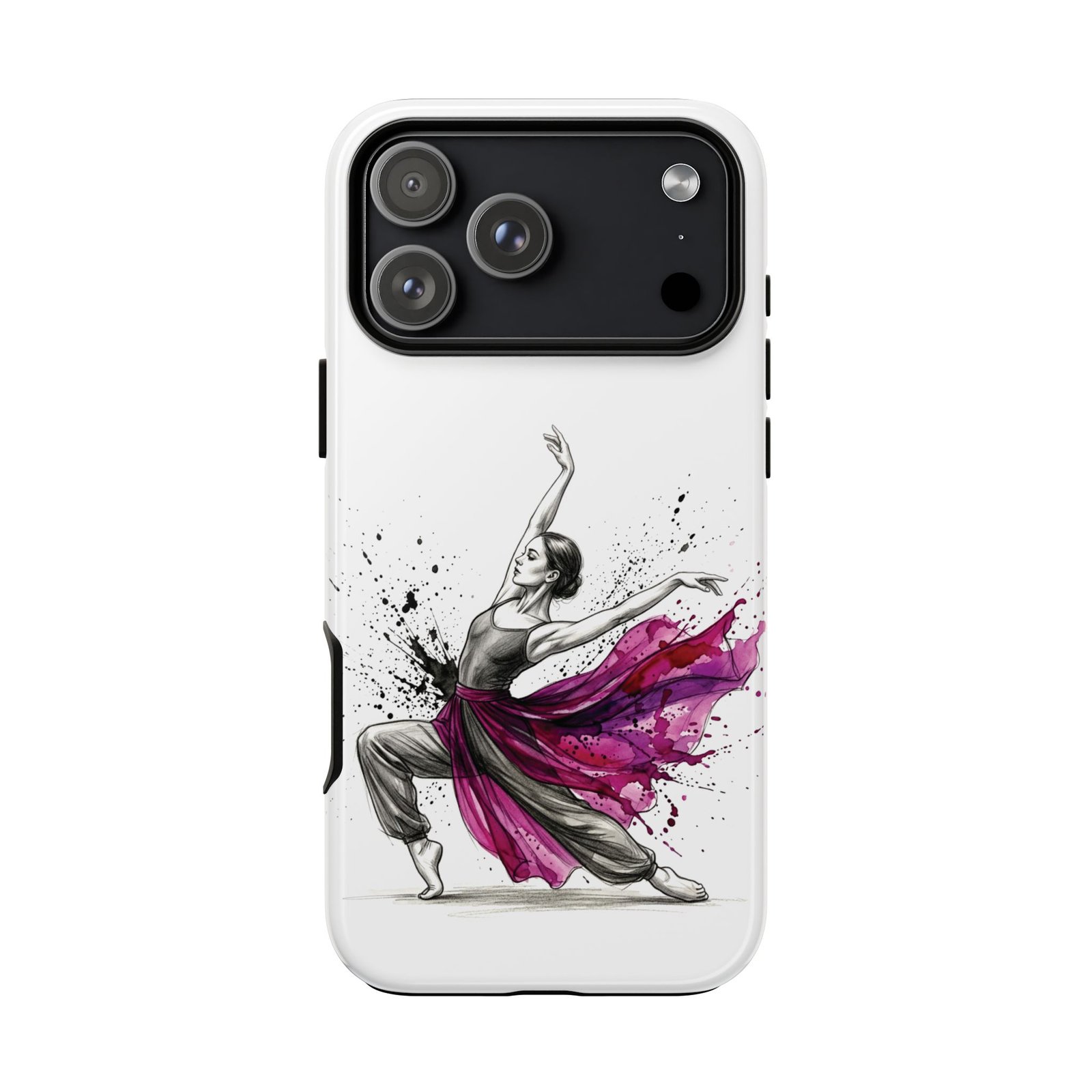 Dancer Splash Tough Phone Case — Elegant Ballet Art Protective Cover