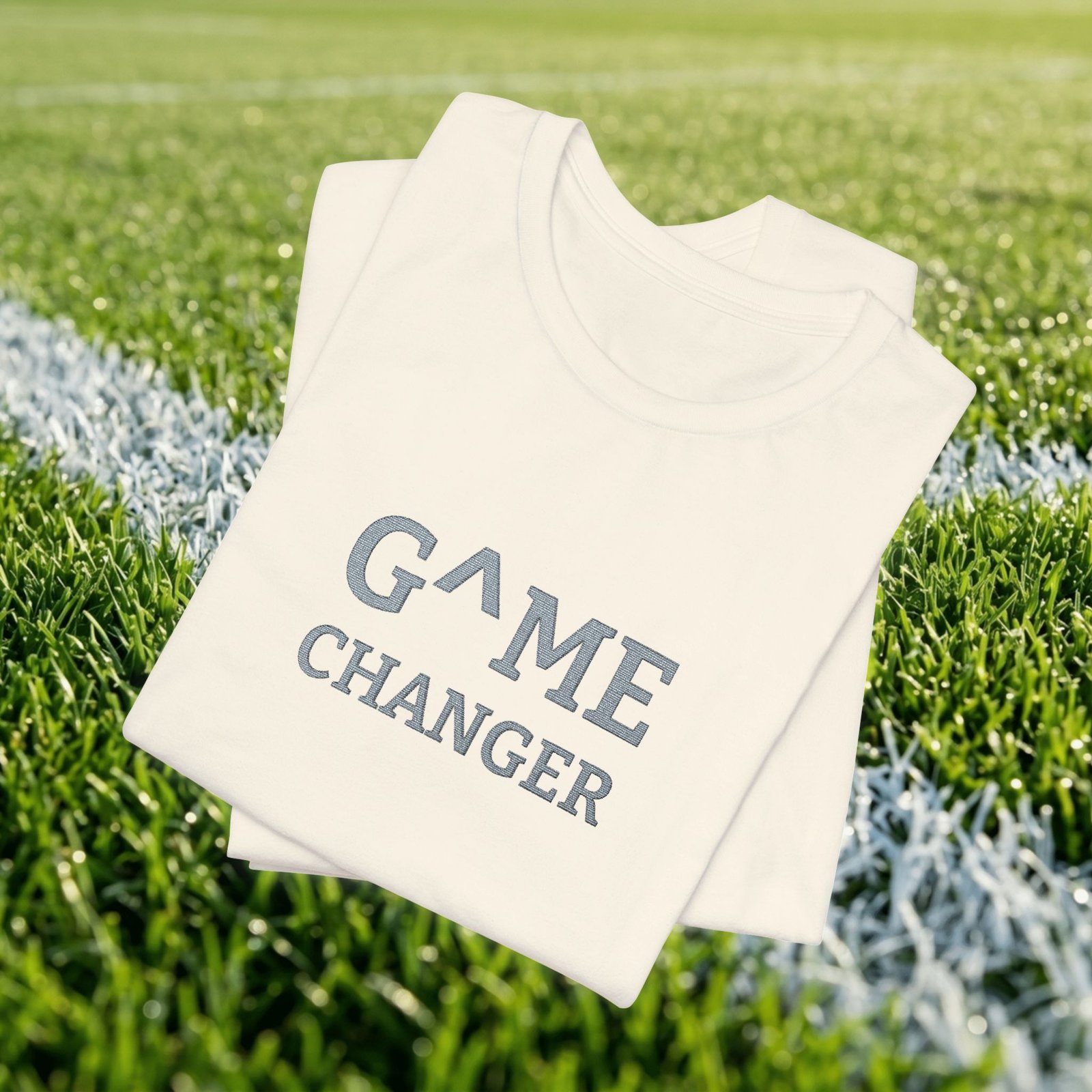Custom Embroidered T-Shirt | Game Changer Comfort Colors Tee |Personalized Initials On Sleeve | Soccer Aesthetic Streetwear