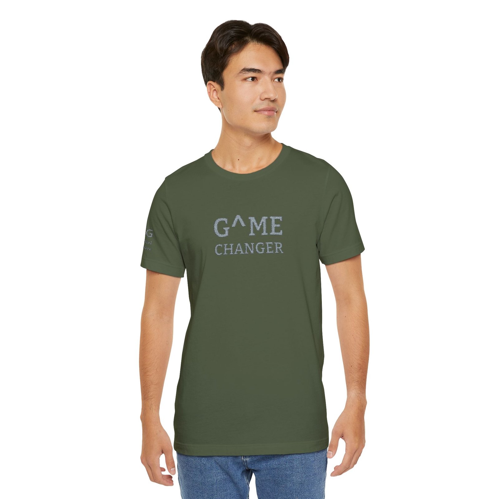 Custom Embroidered T-Shirt | Game Changer Comfort Colors Tee |Personalized Initials On Sleeve | Soccer Aesthetic Streetwear - Image 6