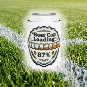 Beer Cap Loading 87% Can Cooler Sleeve | Beverage Koozie
