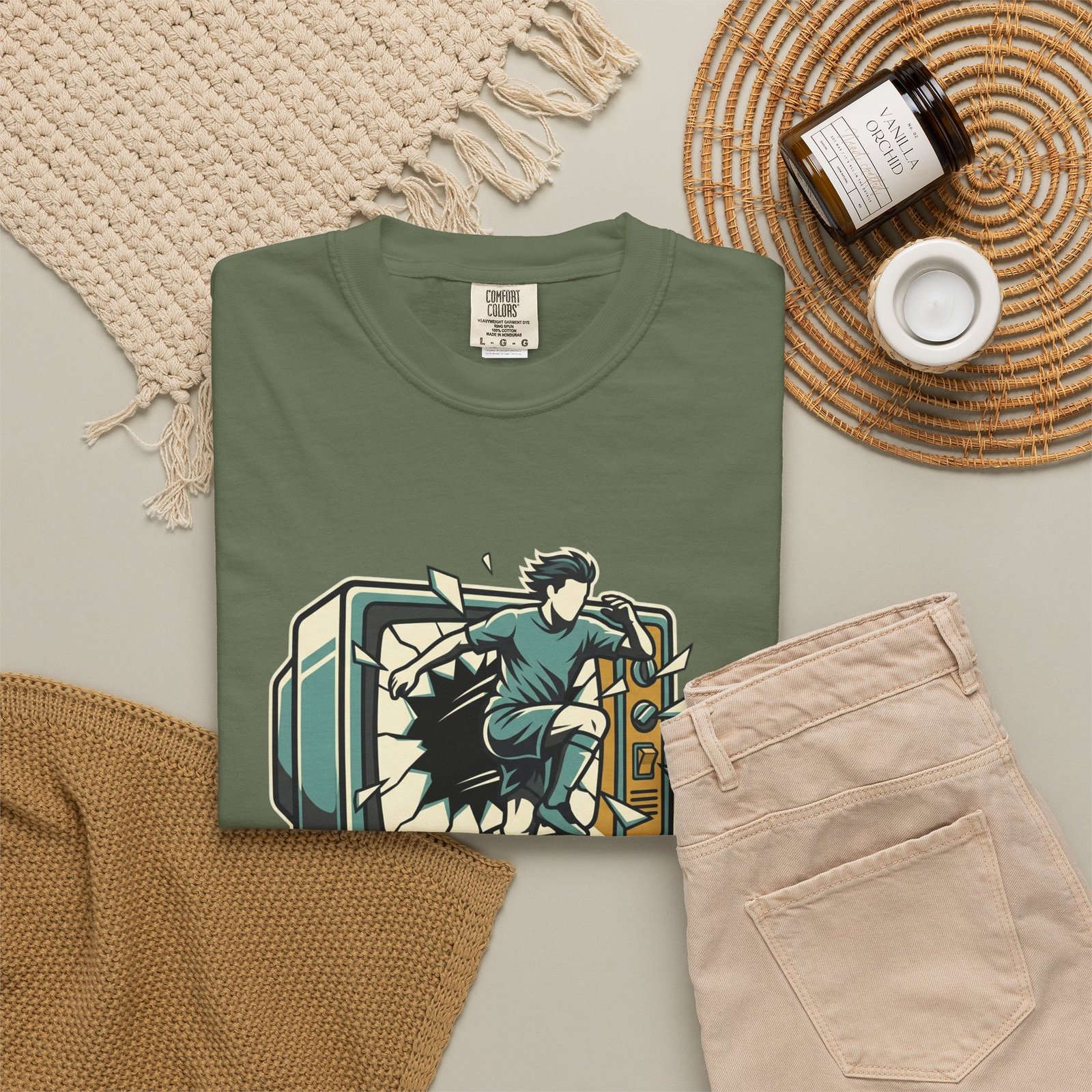 Retro Action Goal Save Graphic Tee - Image 7