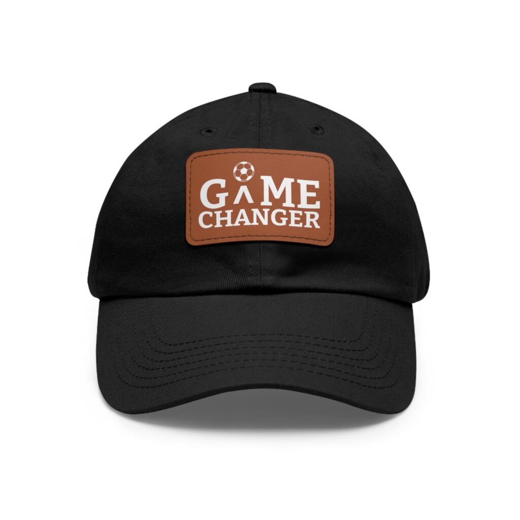 Game patch dad hat | leather rectangle patch