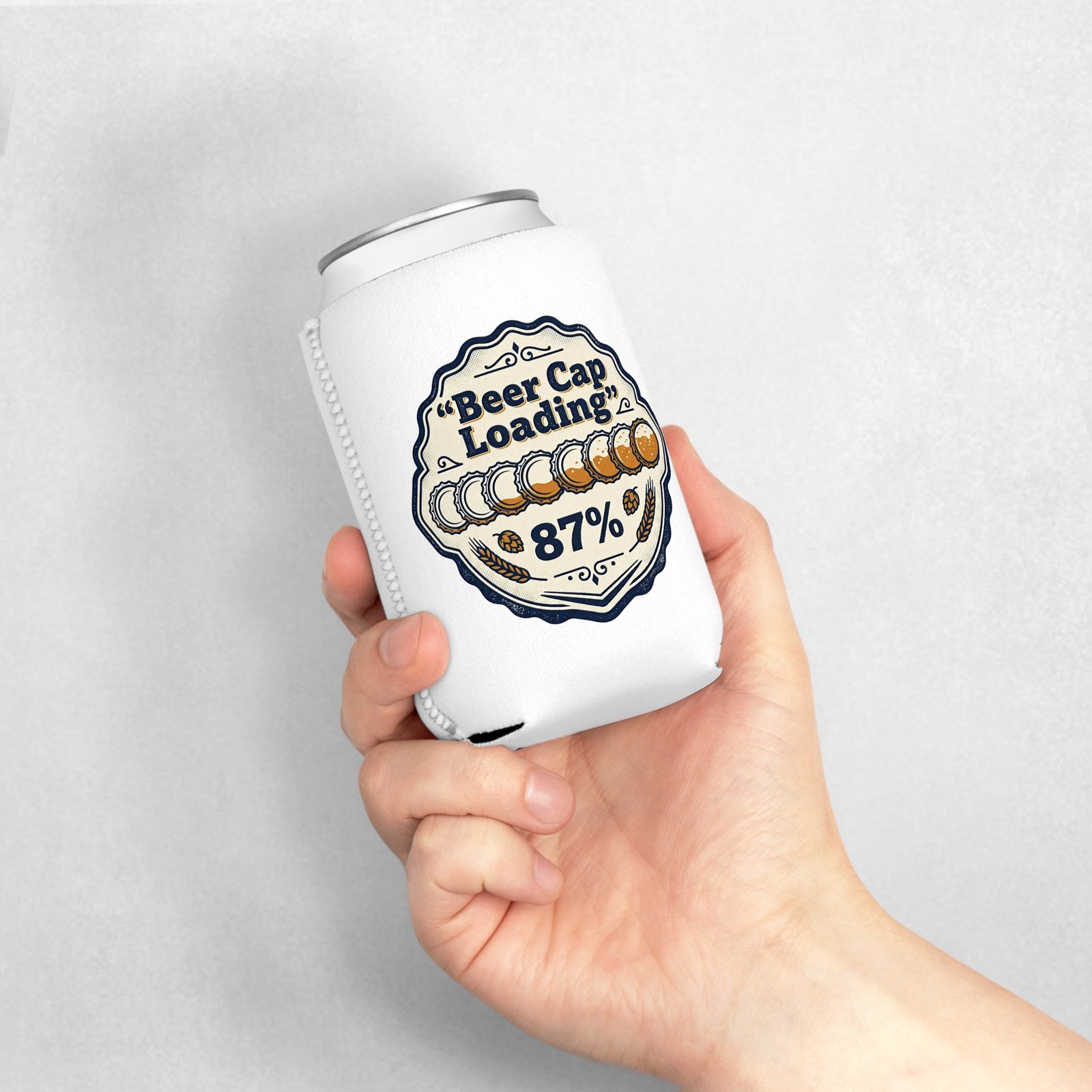 Beer Cap Loading 87% - Personalized Can Cooler Sleeve - Image 6