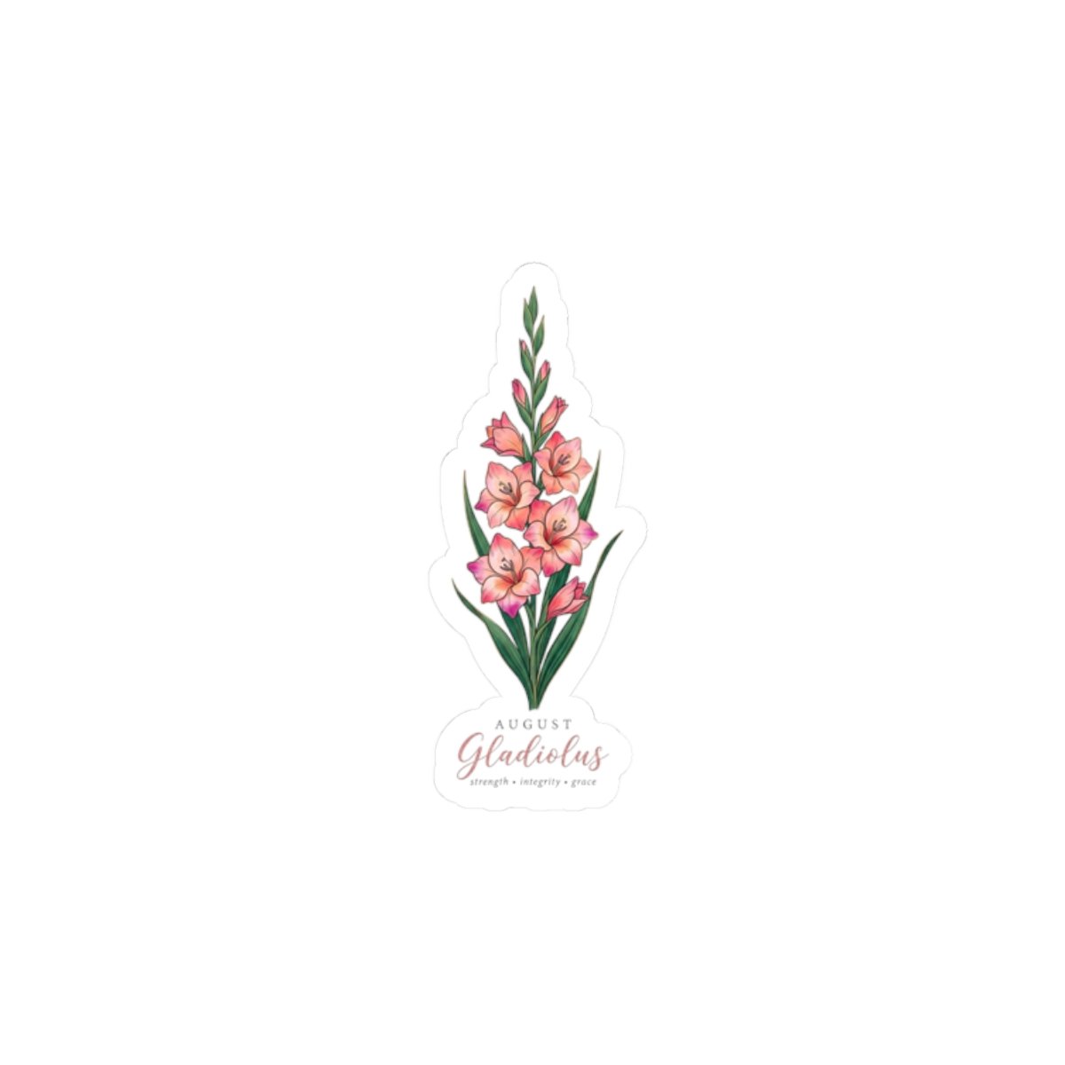 August Gladiolus Sticker | birth month flower, botanical watercolor - Image 10