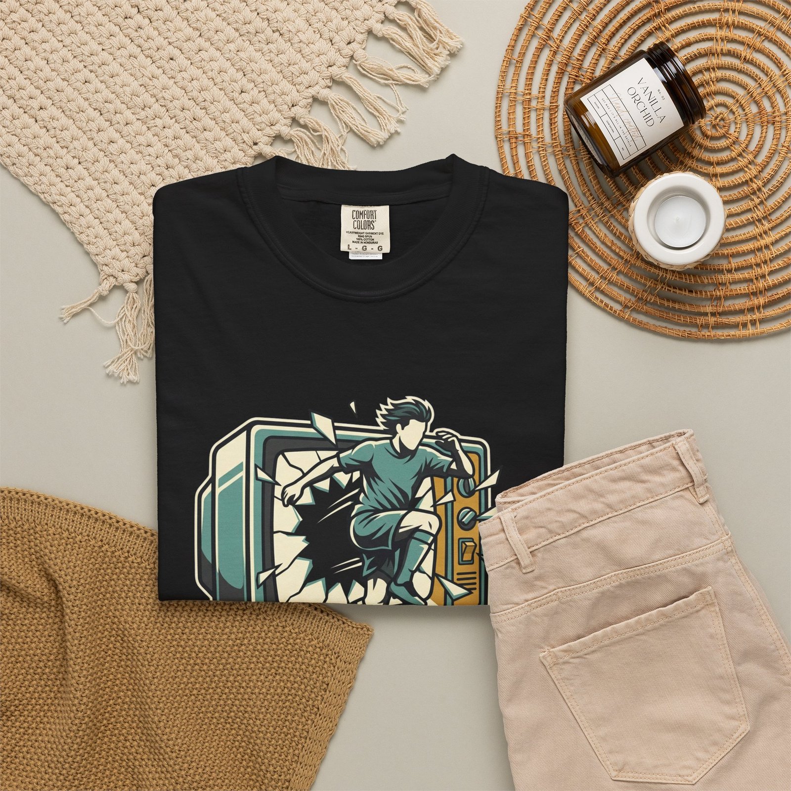 Retro Action Goal Save Graphic Tee - Image 2