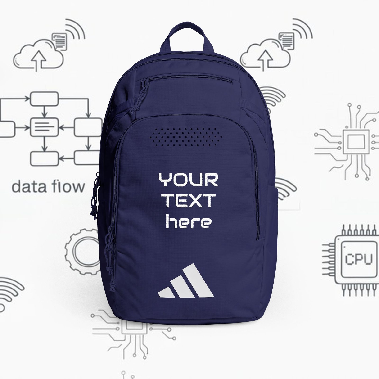 Custom Embroidered Adidas Backpack - Image 2