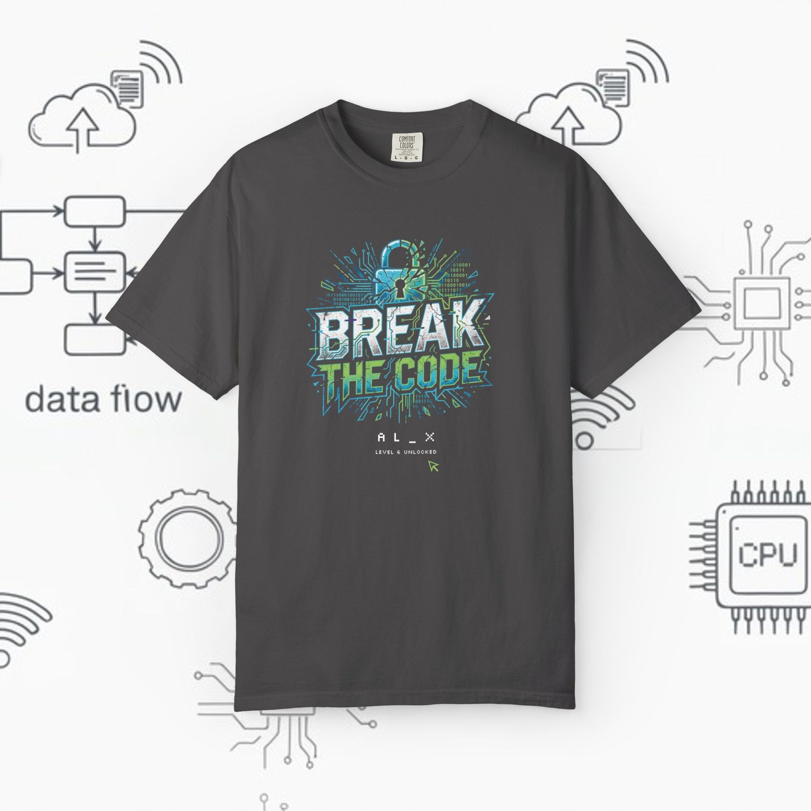 Break the Code T-Shirt — Cybersecurity Graphic Tee - Image 7