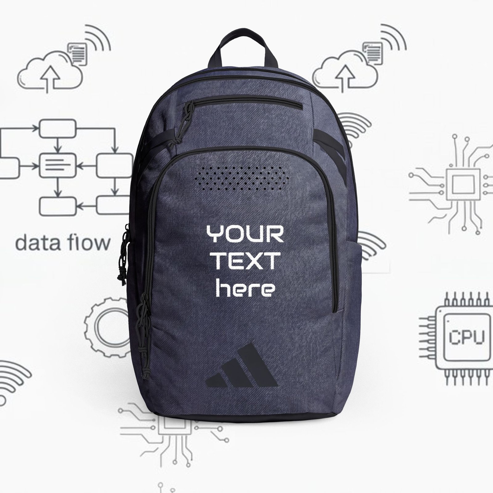Custom Embroidered Adidas Backpack - Image 4