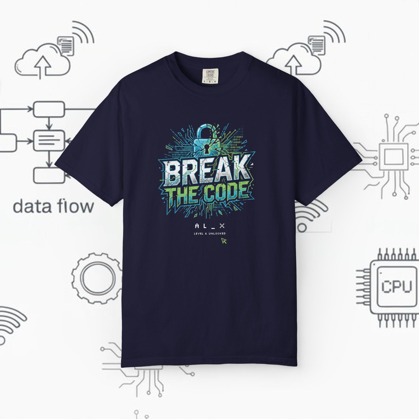 Break the Code T-Shirt — Cybersecurity Graphic Tee