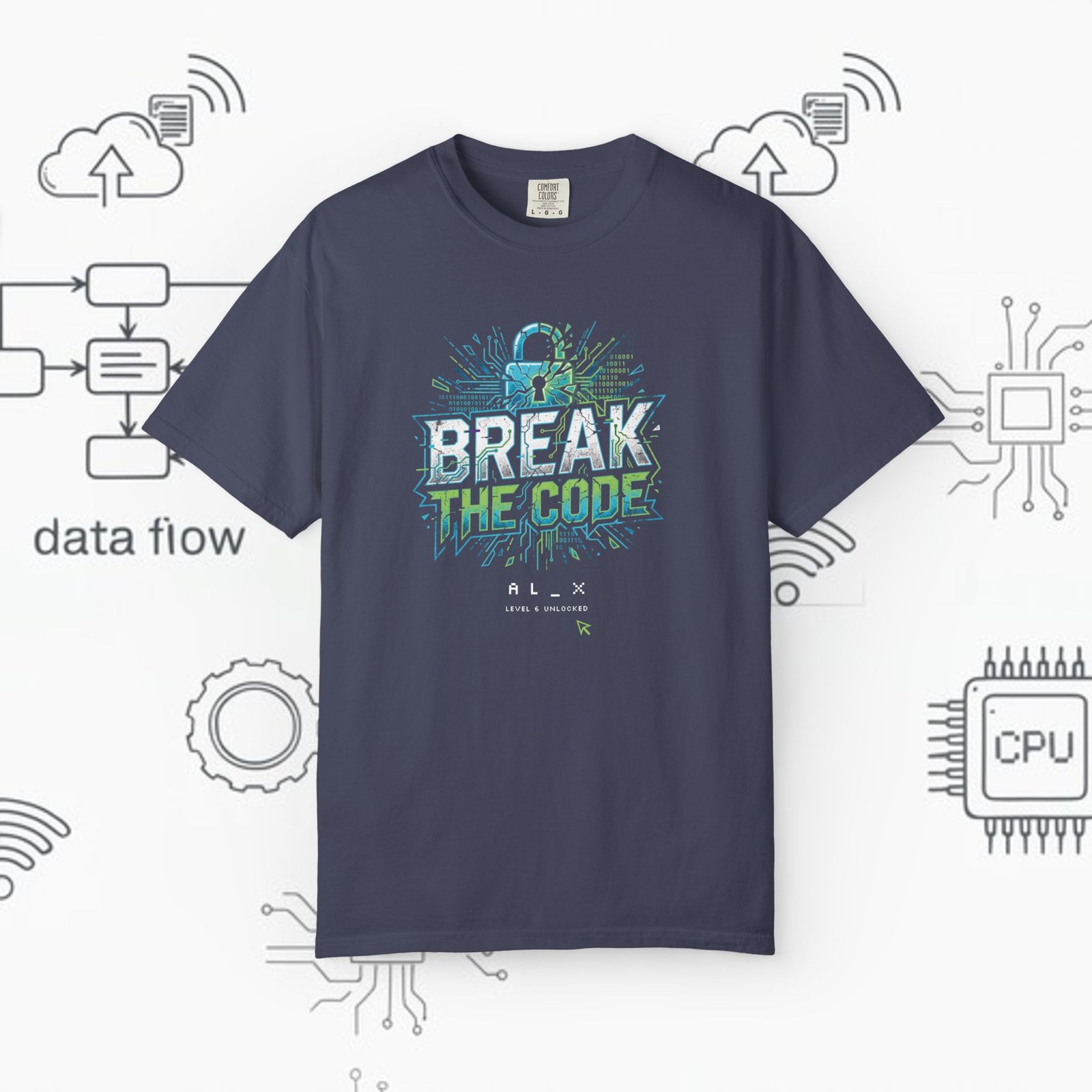 Break the Code T-Shirt — Cybersecurity Graphic Tee - Image 3