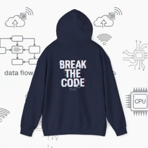 Break the Code  — Glitch Tech Graphic Pullover - Gildan · 18500