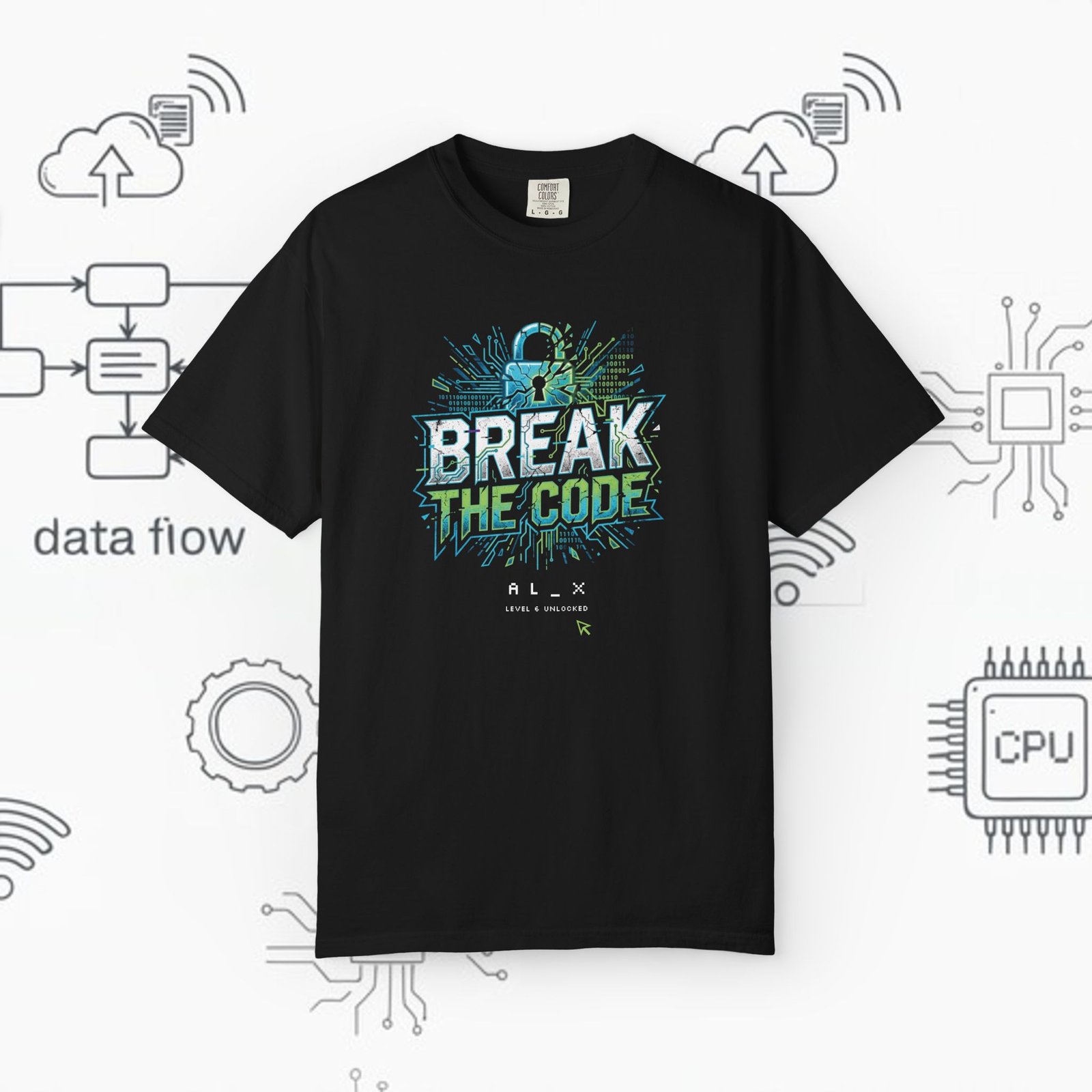 Break the Code T-Shirt — Cybersecurity Graphic Tee - Image 9
